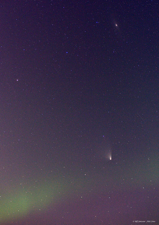 Comet Panstarrs, Andromeda Galaxy and Aurora