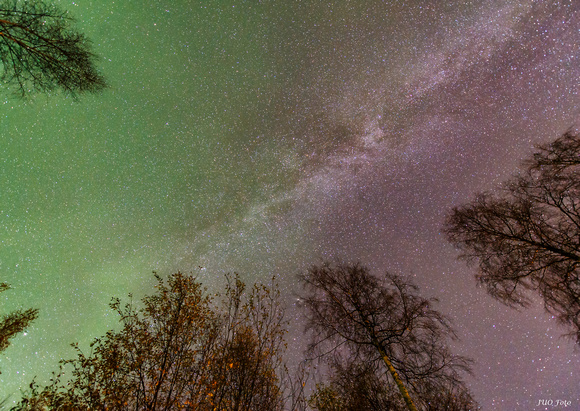 Aurora and the Milkyway at zenith