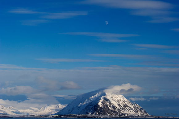 Moon over Svalbard