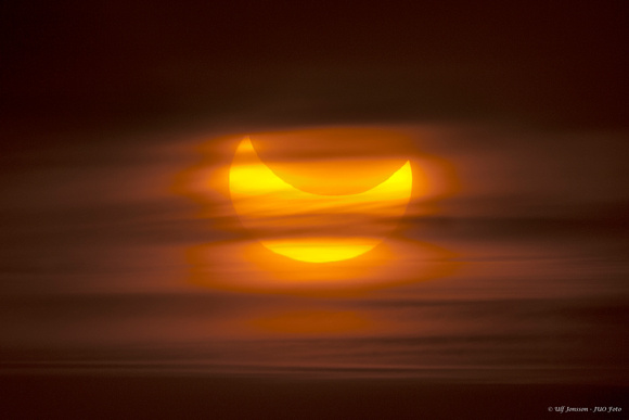 Partial Solar eclipse at midnight